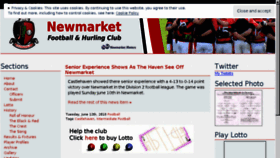 What Newmarketgaa.com website looked like in 2018 (5 years ago)