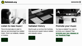 What Netlabels.org website looked like in 2018 (5 years ago)