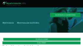What Nyelviskola.info website looked like in 2018 (5 years ago)