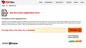 What Norka-online-registration.pdffiller.com website looked like in 2018 (5 years ago)