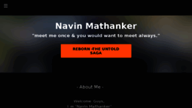 What Navinmathanker.com website looked like in 2018 (5 years ago)