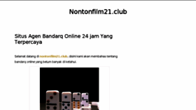 What Nontonfilm21.club website looked like in 2018 (5 years ago)