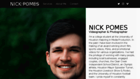What Nickpomes.com website looked like in 2018 (5 years ago)