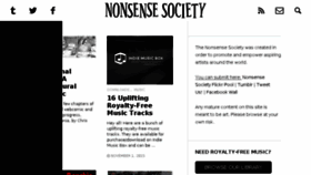 What Nonsensesociety.com website looked like in 2018 (5 years ago)