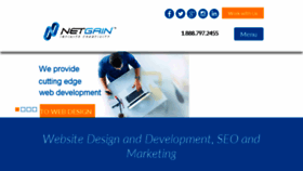 What Netgainseo.com website looked like in 2018 (5 years ago)