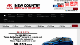 What Newcountrywestporttoyota.com website looked like in 2018 (5 years ago)