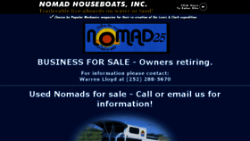 What Nomadhouseboats.com website looked like in 2018 (5 years ago)