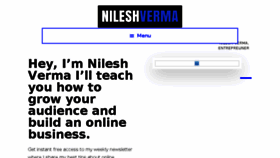 What Nileshverma.com website looked like in 2018 (5 years ago)