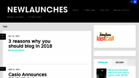 What Newlaunches.com website looked like in 2018 (5 years ago)