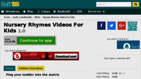 What Nursery-rhymes-videos-for-kids.soft112.com website looked like in 2018 (5 years ago)