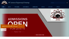 What Nfciet.edu.pk website looked like in 2018 (5 years ago)