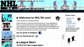 What Nhl94.com website looked like in 2018 (5 years ago)