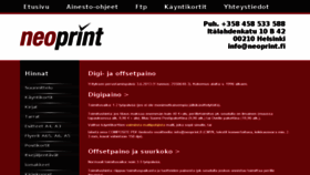 What Neoprint.fi website looked like in 2018 (5 years ago)