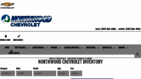 What Northwoodchevy.com website looked like in 2018 (5 years ago)
