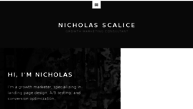 What Nicholasscalice.com website looked like in 2018 (5 years ago)