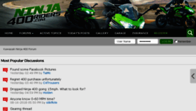 What Ninja400riders.com website looked like in 2018 (5 years ago)