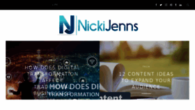 What Nickijenns.com website looked like in 2018 (5 years ago)