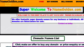 What Namegolden.com website looked like in 2018 (5 years ago)