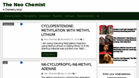 What Neochemist.com website looked like in 2018 (5 years ago)