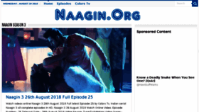What Naagin.org website looked like in 2018 (5 years ago)