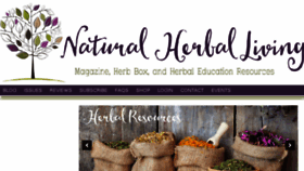 What Naturalherballiving.com website looked like in 2018 (5 years ago)