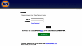 What Napaaccount.com website looked like in 2018 (5 years ago)