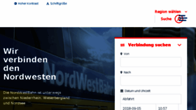 What Nordwestbahn.de website looked like in 2018 (5 years ago)