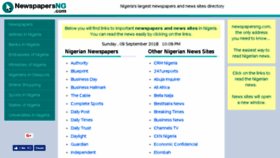 What Newspapersng.com website looked like in 2018 (5 years ago)