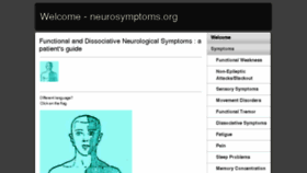 What Neurosymptoms.org website looked like in 2018 (5 years ago)