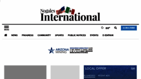 What Nogalesinternational.com website looked like in 2018 (5 years ago)