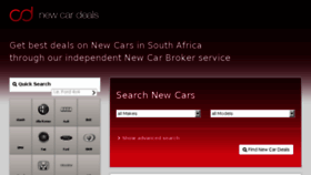 What Newcardeals.co.za website looked like in 2018 (5 years ago)