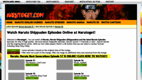 What Narutoget.us website looked like in 2018 (5 years ago)