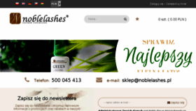 What Noblelashes.pl website looked like in 2018 (5 years ago)