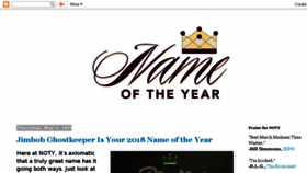 What Nameoftheyear.com website looked like in 2018 (5 years ago)