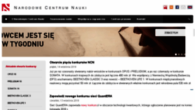 What Ncn.gov.pl website looked like in 2018 (5 years ago)