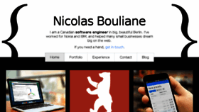 What Nicolasbouliane.com website looked like in 2018 (5 years ago)