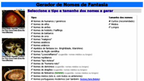 What Nomesdefantasia.com website looked like in 2018 (5 years ago)