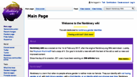 What Nonbinary.wiki website looked like in 2018 (5 years ago)