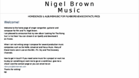 What Nigelbrownmusic.com website looked like in 2018 (5 years ago)