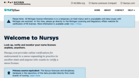 What Nursys.com website looked like in 2018 (5 years ago)