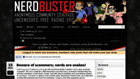 What Nerdbuster.com website looked like in 2011 (12 years ago)