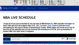 What Nbastream.tv website looked like in 2018 (7 years ago)
