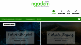 What Ngadem.com website looked like in 2018 (5 years ago)