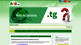 What Nic.tg website looked like in 2018 (5 years ago)
