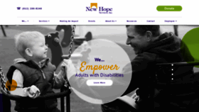 What Newhopeservices.org website looked like in 2018 (5 years ago)
