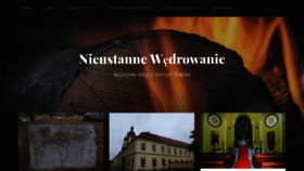 What Nieustanne-wedrowanie.pl website looked like in 2018 (5 years ago)