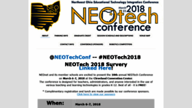What Neotechconference.org website looked like in 2018 (5 years ago)