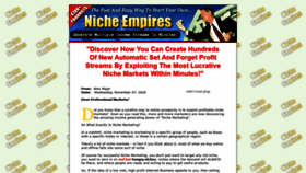 What Nicheempires.com website looked like in 2018 (5 years ago)