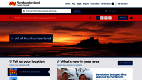 What Northumberland.gov.uk website looked like in 2018 (5 years ago)