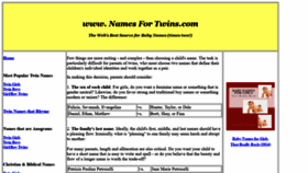 What Namesfortwins.com website looked like in 2018 (5 years ago)